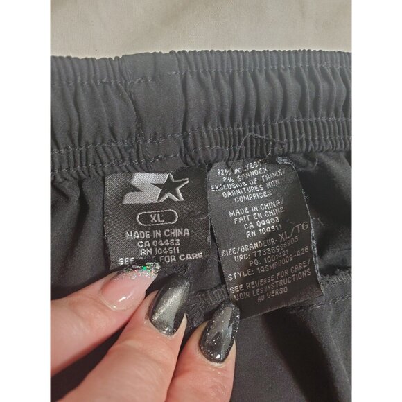 Starter Track Athletic Pants Men's XL Activewear Stretchy Pants Black Stripe - Picture 10 of 12